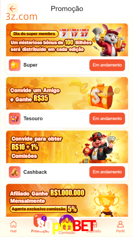 Bônus e Promoções